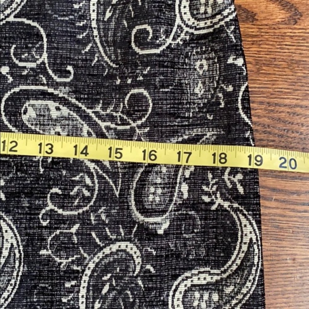 Pollini paisley print black jacquard skirt with glass beads at hem NWOT - Picture 12 of 15